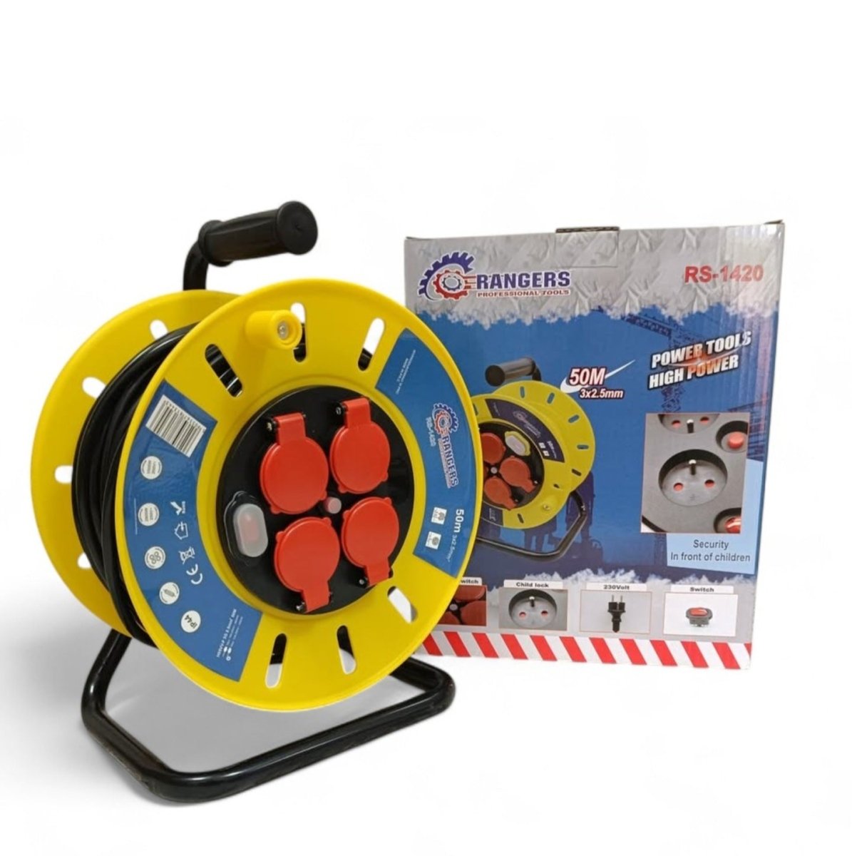 RANGERS RS - 1423 pikendusjuhe trumlil 50 m 3×2,5 IP44 - Ostuklikk